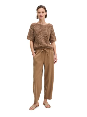 Marc O'Polo Kurzarm-Strickpullover boxy in Burnt Brown