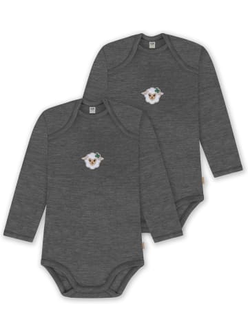 Normani Outdoor Sports 2er Pack Baby Merino Body Langarm Auckland in Anthrazit