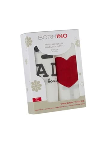 Bornino 2er-Pack Mullwindeln 80x80 cm in Weiß