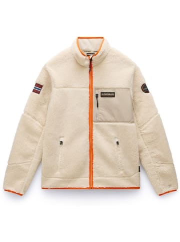Napapijri Fleecejacke/Fleecepullover "Yupik Fz 3" in Weiß