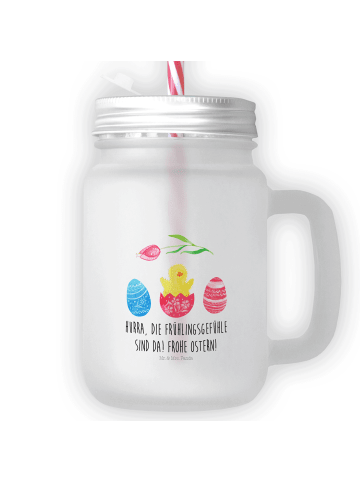 Mr. & Mrs. Panda Glas Küken Schlüpfen mit Spruch in Transparent