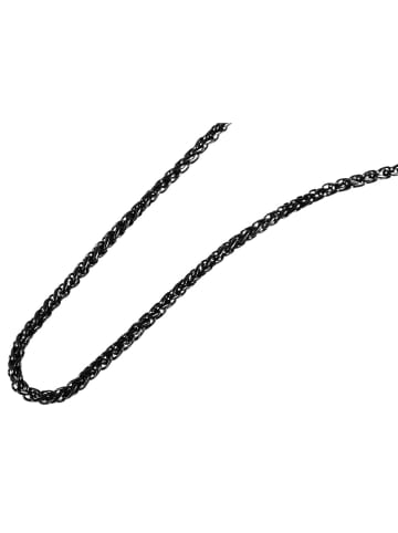 Adeliás Damen Halskette – Kordelkette aus Edelstahl 55 cm in schwarz