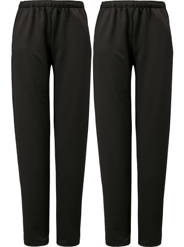 Erwin Müller Sweat Freizeithose, lang 2er-Pack in schwarz