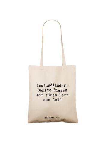 Mr. & Mrs. Panda Schultasche Spruch Neufundländer Liebe mit Spruch in Creme