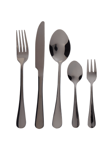 Beliani 30-tlg Besteck Set FUSILLI in Schwarz
