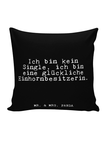 Mr. & Mrs. Panda Zierkissen Ich bin kein Single,... mit Spruch in Schwarz