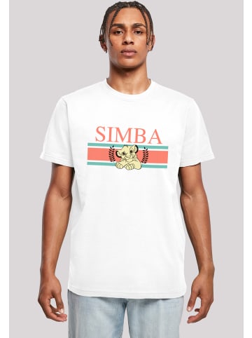F4NT4STIC T-Shirt Disney König der Löwen Simba Stripes in weiß