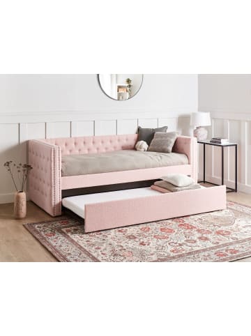 Beliani Kinderbett GASSIN in Rosa - (W) 100 x (H) 88 x (L) 231 cm