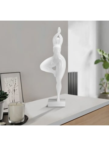Mauro Ferretti Weiße Harzstatue einer Frau, 16 x 9 x 45,8 cm