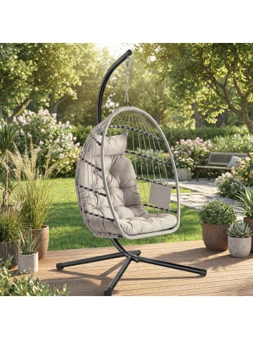 SONGMICS Hängesessel Sognia in Weiß - (B)103 x (H)195 x (T)98 cm