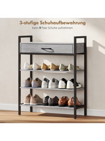 HOMCOM Schuhregal in Grau 70L x 30B x 87,6H cm