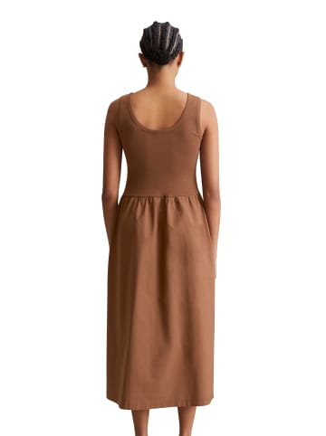 Marc O'Polo DENIM Geripptes Jerseykleid flared in Melted Chocolate