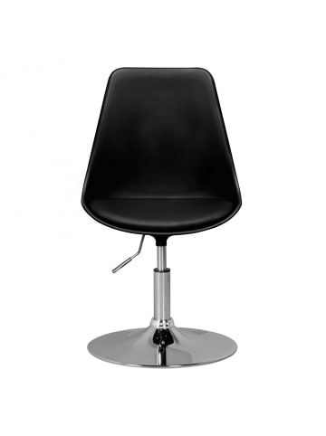 KADIMA DESIGN Trompetenstuhl Drehbar | Kunstleder, Metall-Gestell, bis 110kg in Schwarz