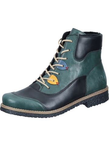 rieker Schnürstiefeletten in peacock/schwarz/honig/royal