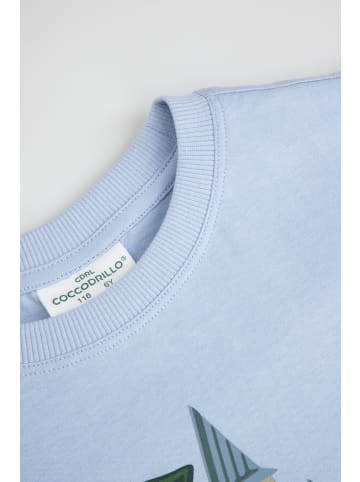 Coccodrillo T-Shirt mit kurzen Ärmeln in hellblau