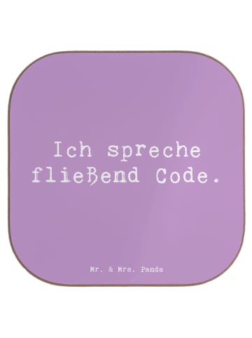 Mr. & Mrs. Panda Getränkeuntersetzer Spruch Code Meister mit Spruch in Lavendeltraum