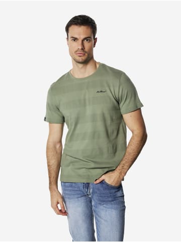 KOROSHI Basic fancy cotton crew t-shirt in khaki