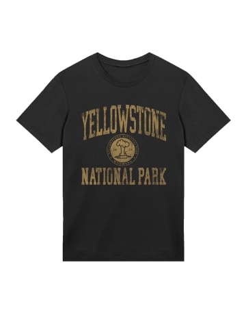 F4NT4STIC T-Shirt US National Parks Yellowstone Wyoming in schwarz