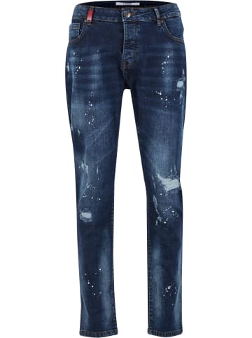 2Y Premium 2Y Premium CARLOS DESTROYED SLIM FIT JEANS in midblue