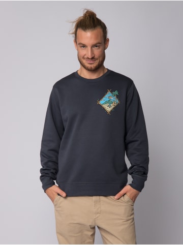 wat? Apparel Sweatshirt Beach is calling in India Ink Grey