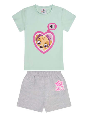 Paw Patrol 2tlg. Outfit: Schlafanzug kurz Paw Patrol Skye Sommer in Türkis