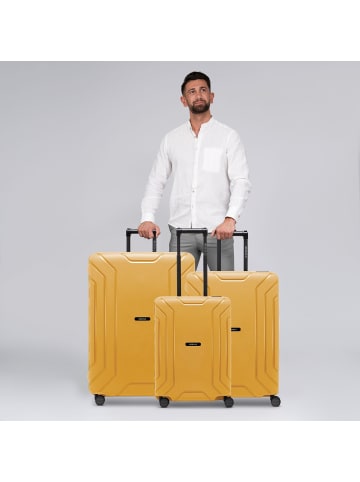 Redolz Essentials 15 4-Rollen Kofferset 3-tlg. mit Dreipunkt-Verschluss in dark yellow