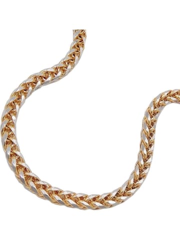 Gallay Armband 2,4mm Zopfkette bicolor 14Kt GOLD 19cm in gold