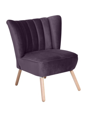 58 aufm Kessel SESSEL Kadisha Bezug Samtvelours Buche natur / purple