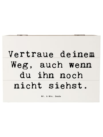 Mr. & Mrs. Panda Schatztruhe Spruch Zukunftsplanung Ungewissheit... in Weiß