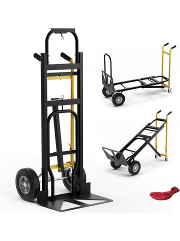 COSTWAY 3 in 1 Sackkarre Handkarre Handwagen in Schwarz