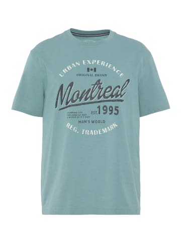 Man's World T-Shirt in türkis melange