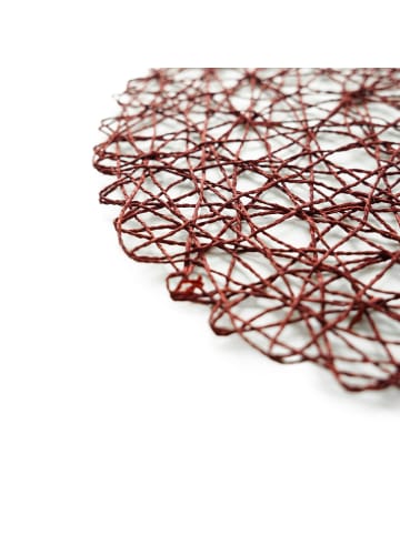 COFI 1453 Platzset ø37 cm – Telleruntersetzer modern geflochten in Bordeaux