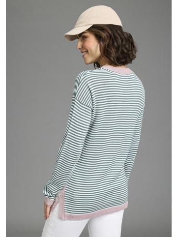 Kangaroos Strickpullover in petrol-rosa