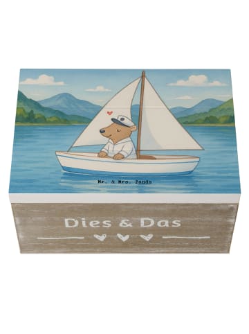 Mr. & Mrs. Panda Schatztruhe Bär Segeln Design ohne Spruch in Weiß