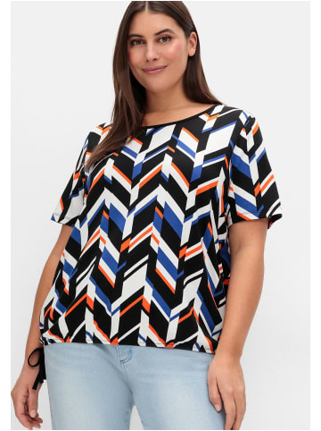sheego Shirt in ecru gemustert