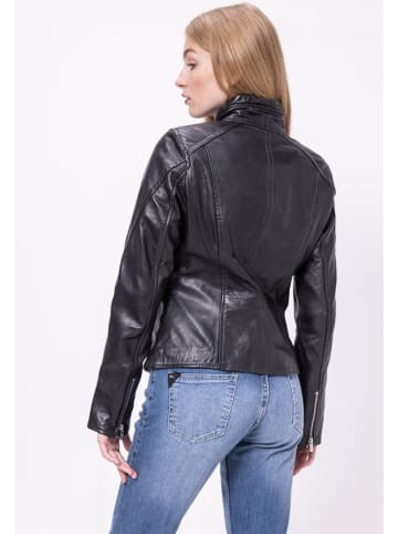 JILANI Damen Lederjacke in Schwarz