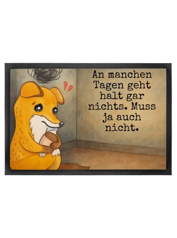 Mr. & Mrs. Panda fußmatte Fuchs Depressionen Design mit Spruch in Weiß