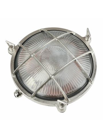 Licht-Erlebnisse Außen Wandlampe Ø 21 x (H)21 cm in Nickel mattNickel matt