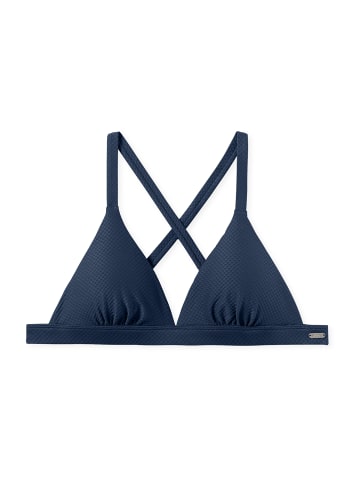 Schiesser Triangel-Bikini-Top Mix & Match Swim in Blau