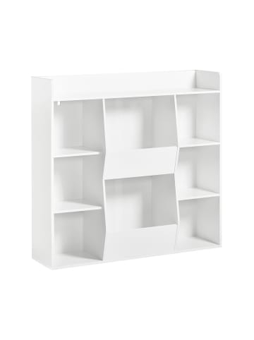SoBuy Bücherregal in Reinweiß - (W) 30 x (H) 104 x (L) 106 cm