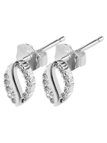 Adeliás Damen Ohrringe – Ohrstecker aus 925 Silber mit Zirkonia in silber