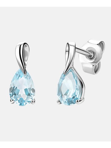 Diamant L'éternel Ohrringe aus 585 Weißgold mit Topas