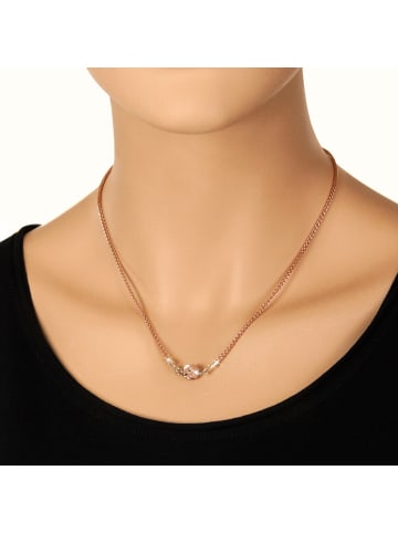 SilberDream 925 Silber vergoldet (Roségold 333) Damen SilberDream Halskette Kugel  ca. 46cm