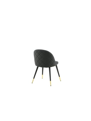 ebuy24 Esszimmerstuhl Velvet Schwarz 2er Set