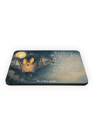 Mr. & Mrs. Panda Magnet Fledermaus Flügel Design mit Spruch in Weiß
