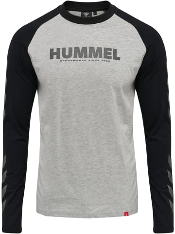 Hummel T-Shirt L/S Hmllegacy Blocked T-Shirt L/S in GREY MELANGE