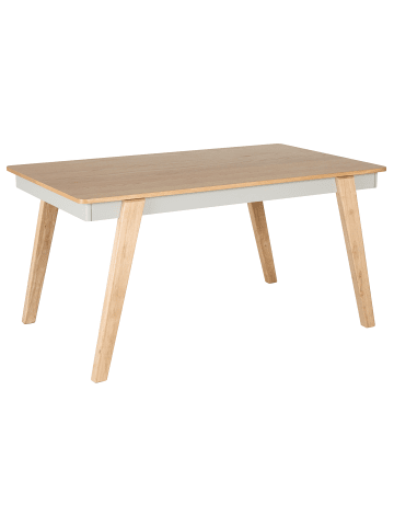 Beliani Esszimmertisch PHOLA in Braun/Grau - (W) 90 x (H) 75 x (L) 150 cm