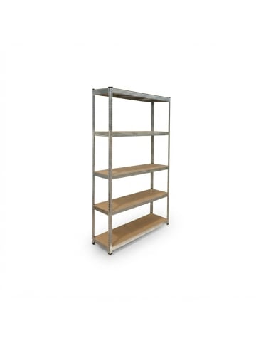relaxdays Schwerlastregal in Silber - (B)120 x (H)200 x (T)40 cm
