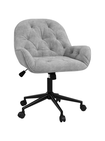 Vinsetto Bürosessel-60B x 61T x 81-91H cm-Hellgrau