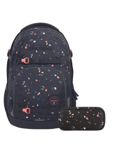 Coocazoo Schulrucksack-Set PORTER Sprinkled Candy 2-teilig in Schwarz